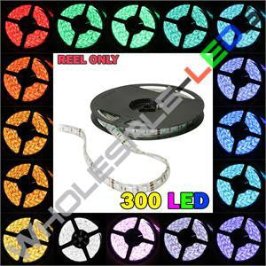 5050SMD Nova Bright Color Changing RGB Super Bright LED Strip Light 16 Ft Reel 300 LEDs Reel Only