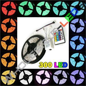 5050SMD Nova Bright Color Changing RGB Super Bright LED Strip Light 16 Ft Reel 300 LEDs IP68 Kit