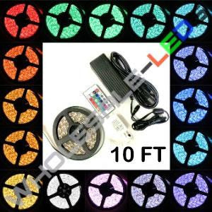 Nova Bright RGB Color Changing Flexible LED Strip 5050SMD 10 Feet Kit