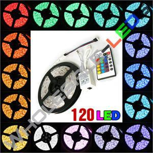 12V 6FT Nova Bright High Lumen Color Changing RGB 120 LED Light Strip Reel Only