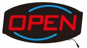 Open LED Sign 18.7 Inches by 9 Inches