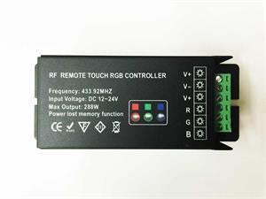 433.92MHz 24A RF Remote Touch RGB LED Controller 288W 12V 24V 2CT046