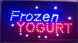 Frozen Yogurt LED Business Sign 19x10 inches QC-993